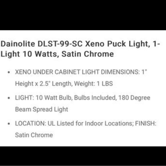 Dainolite DLST-99-SC Xeno Puck Light, 1-Light 10 Watts, Satin Chrome. - Picture 5 of 7